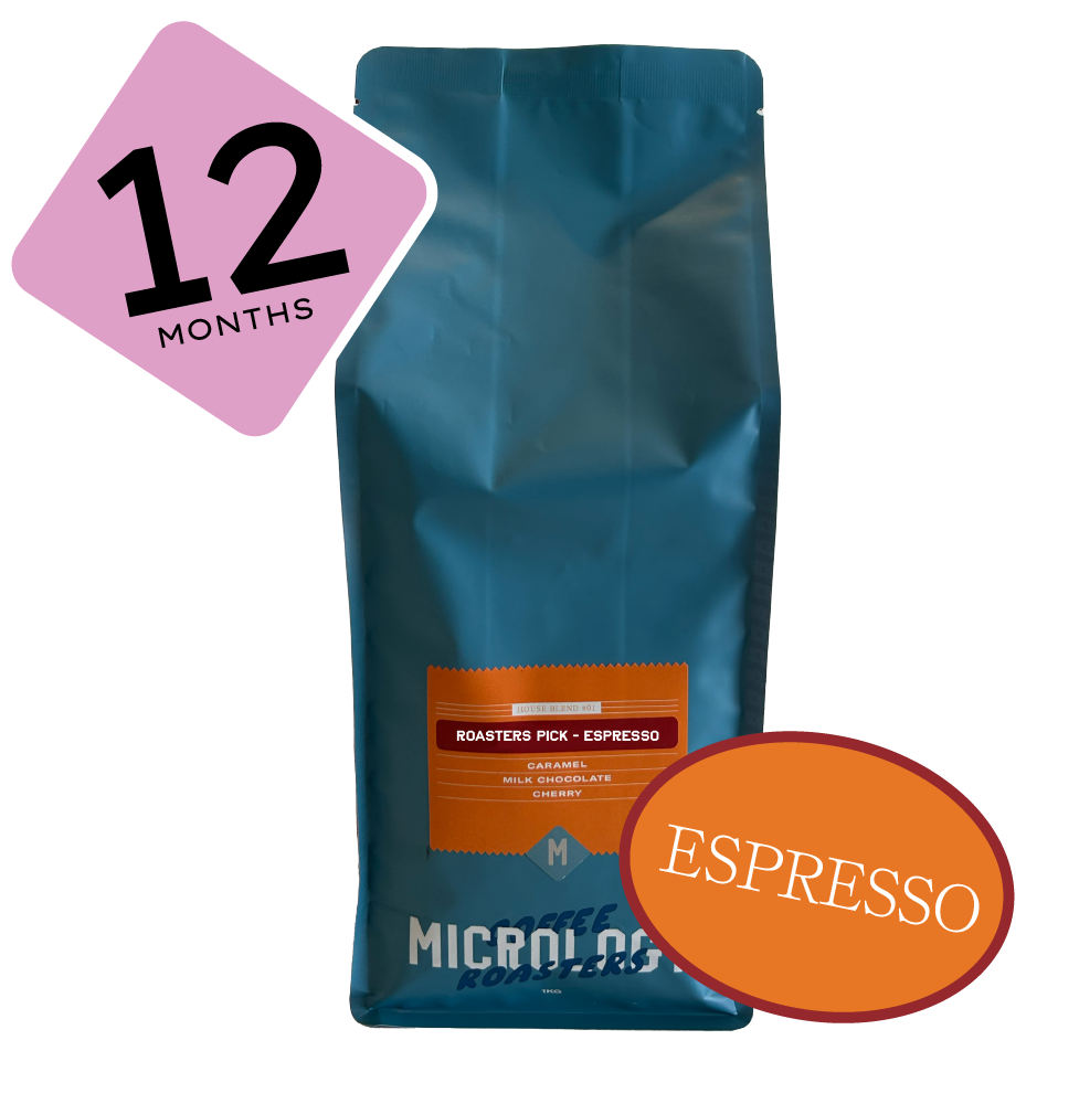12 Month Prepaid Gift Subscription Roasters Pick Espresso