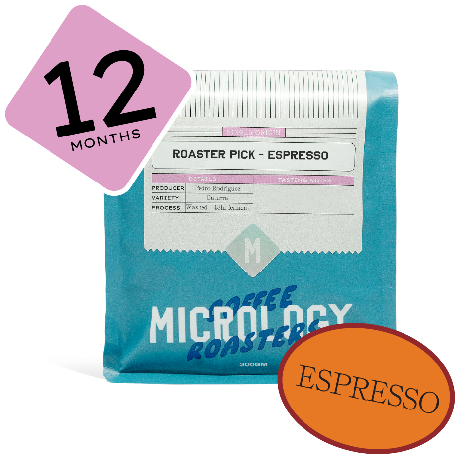 12 Month Prepaid Gift Subscription Roasters Pick Espresso