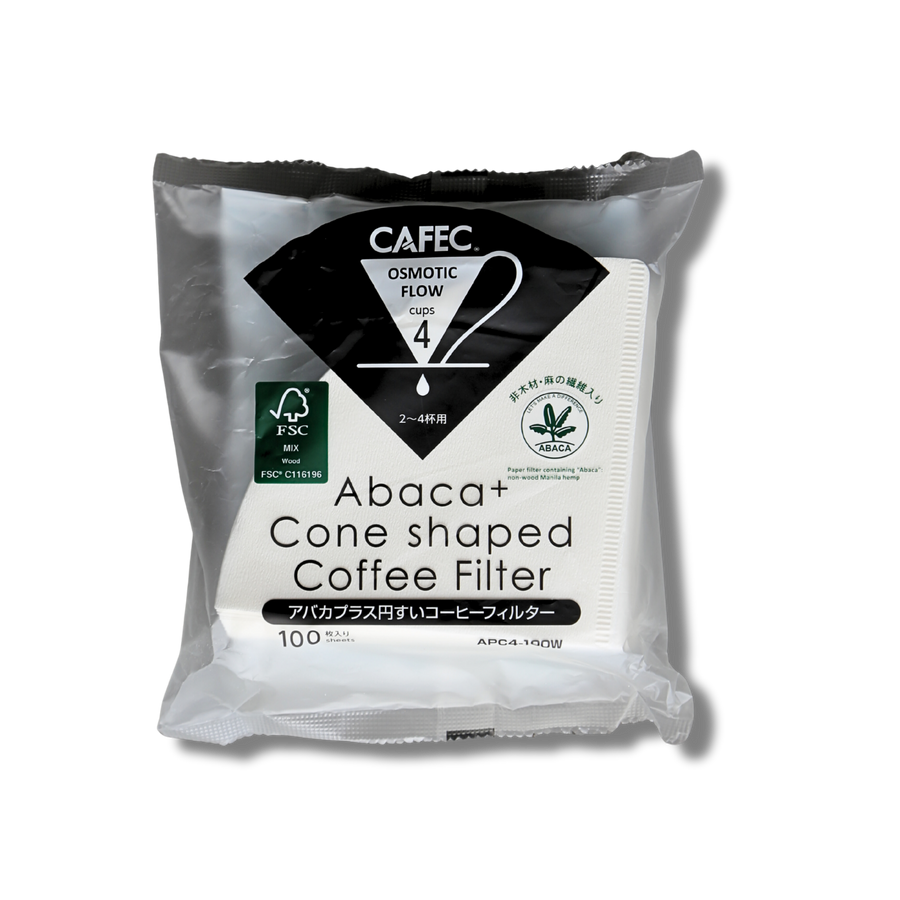 Cafec 4 Cup Abaca Plus Filter Paper 100 Pack