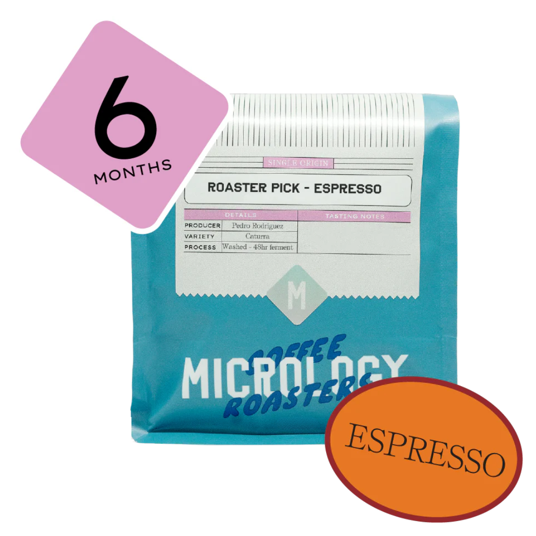 6 Month Prepaid Gift Subscription Roasters Pick Espresso