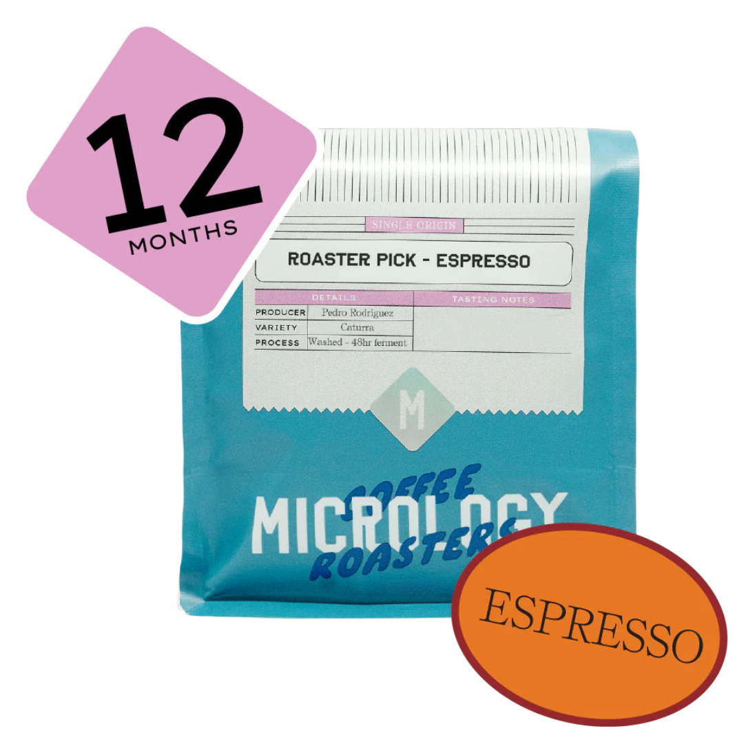 12 Month Prepaid Gift Subscription Roasters Pick Espresso